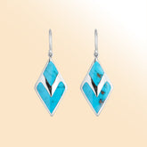 AE-1104-TQ Sterling Silver Fancy Earring With Turquoise Shell Jewelry Bali Designs Inc